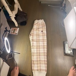Plaid champion sweatpants size medium